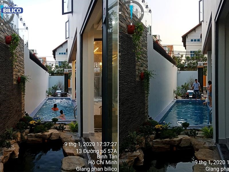 Hình ảnh bể bơi của anh Thắng ở Bình Tân, HCM