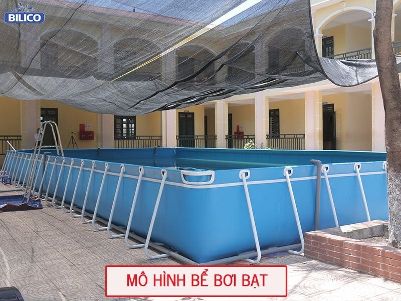 Mô hình kinh doanh bể bơi ở nông thôn bằng bạt mà Bilico cung cấp