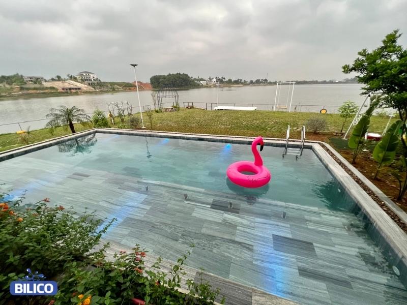 Hình ảnh công trình bể bơi anh Sơn tại Hồ Đồng Chanh khi hoàn thiện